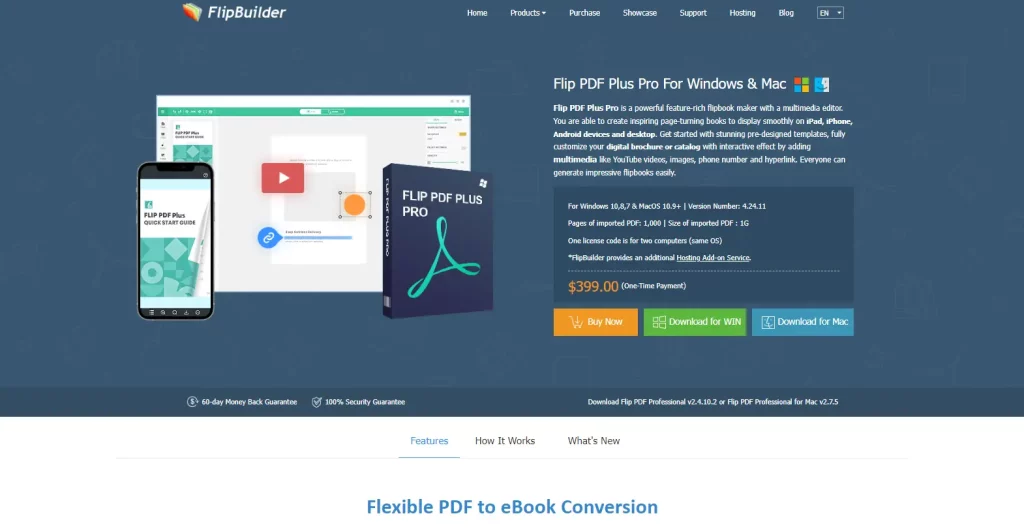Téléchargement gratuit du convertisseur PDF Flip PDF Plus Pro