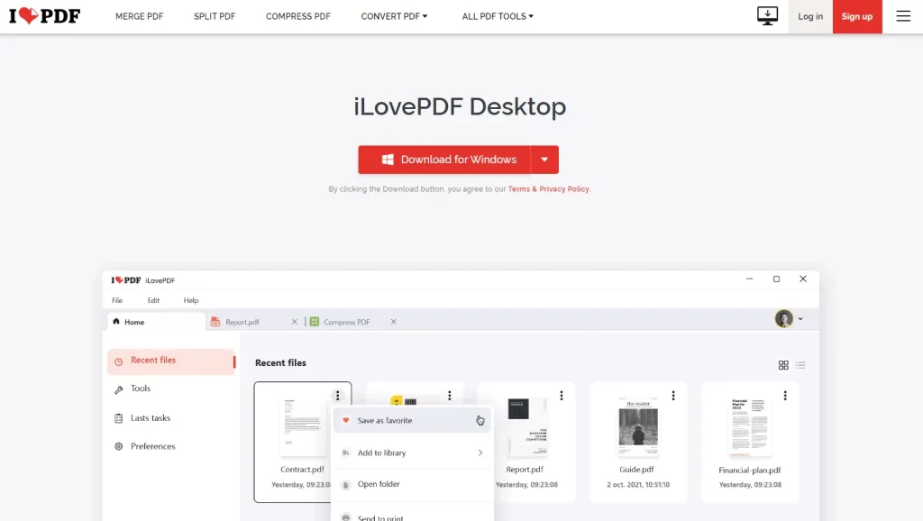 Download gratuito del convertitore PDF iLovePDF