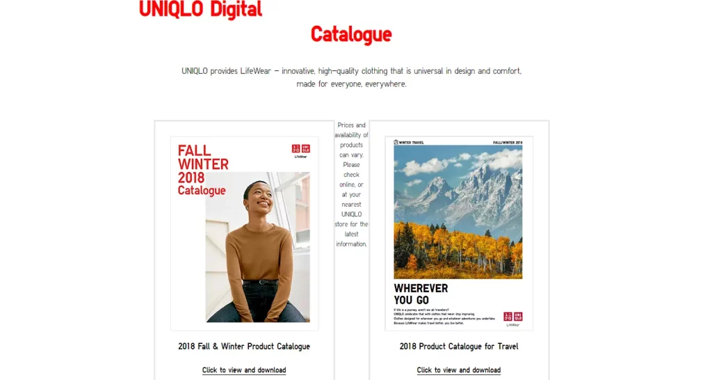 online catalog examples, interactive catalogue examples