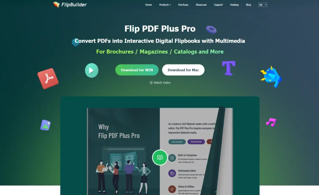 flipbook-animaatioohjelmisto, interaktiivinen flipbook-ohjelmisto
