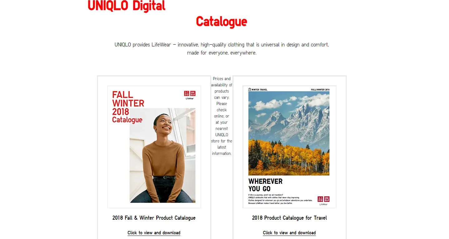 Sample catalogs online