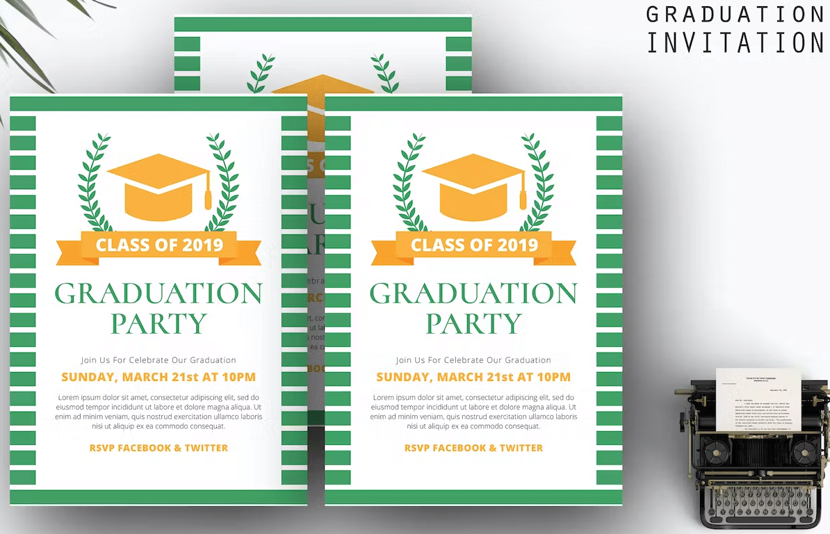 exemples d'invitations à une fête de remise des diplômes
