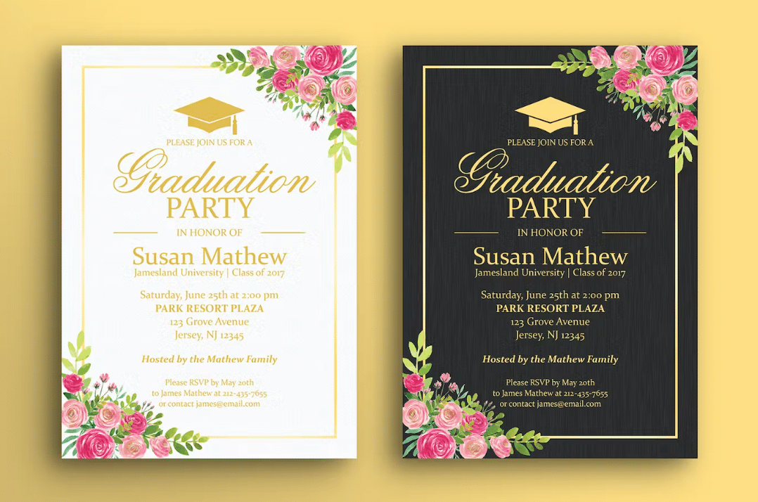 exemples d'invitations à l'obtention d'un diplôme