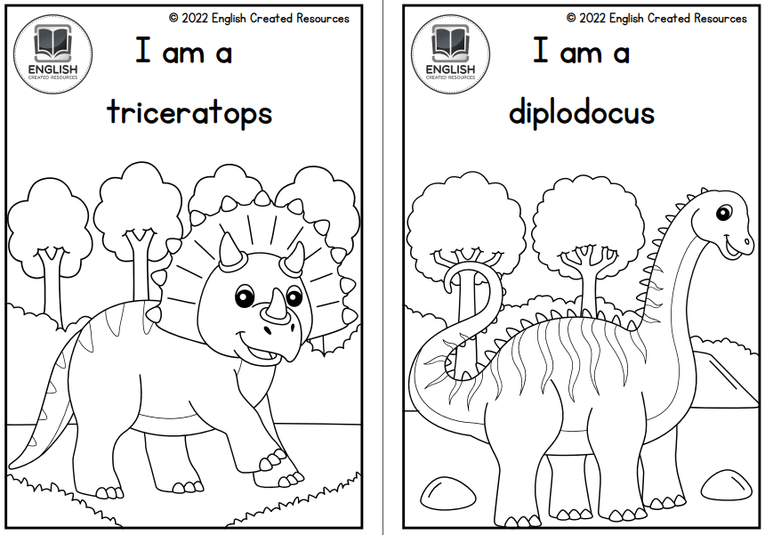 Libro para colorear preescolar: libro para colorear de dinosaurios