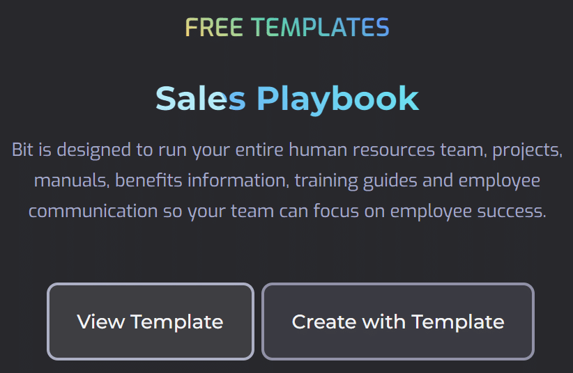 sales playbook template