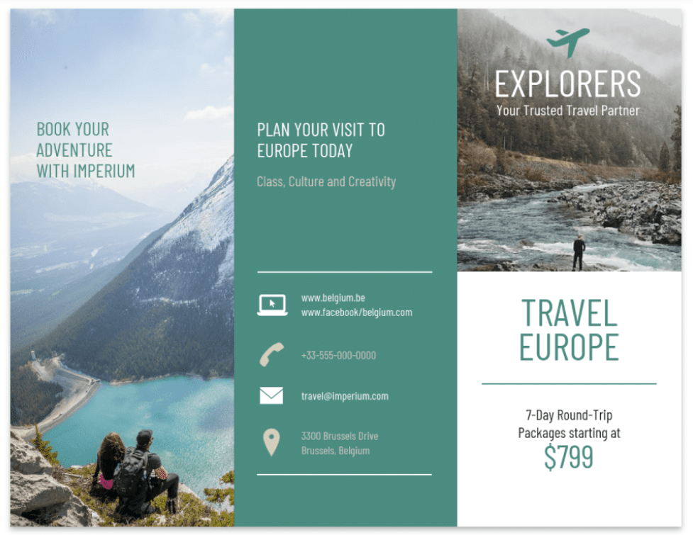 progettare brochure di viaggio