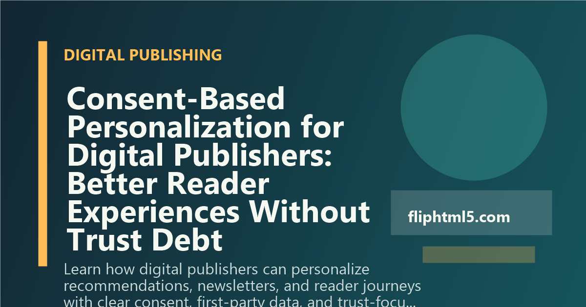 Consent-Based Personalization for Digital Publishers: Better Reader Experiences Without Trust Debt - digital publishing illustration
