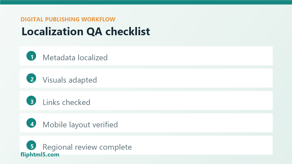 Localization QA checklist for digital publishing teams