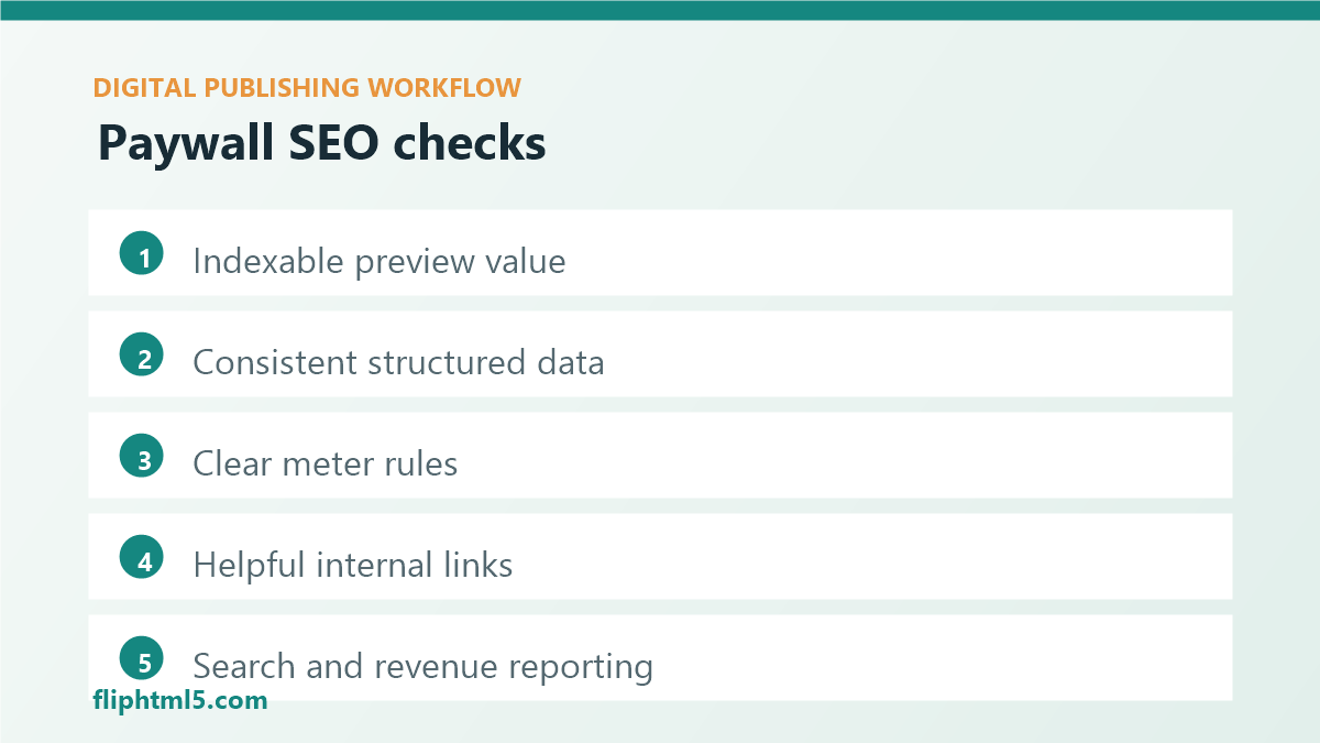 Paywall SEO checklist for subscription publishing teams