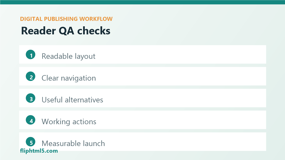 Pre-publish reader experience QA checklist
